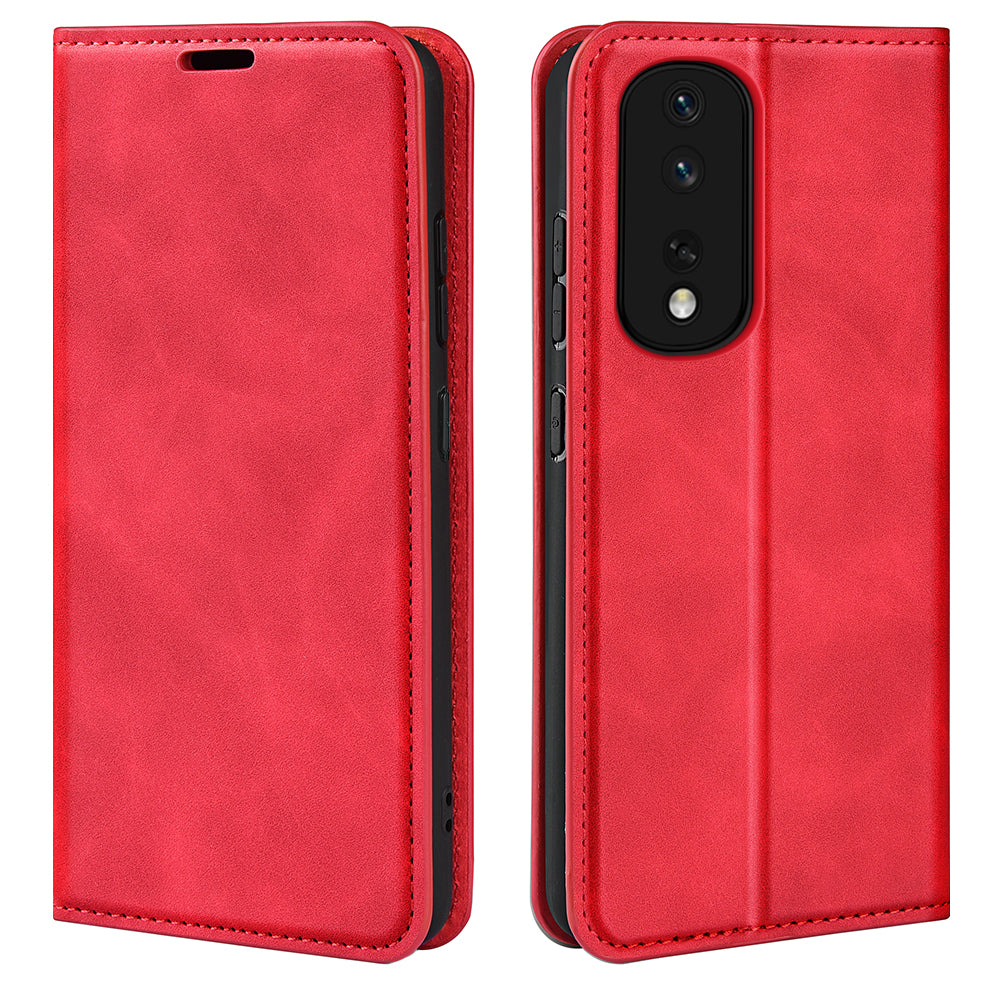 For Honor 80 Pro 5G Skin-touch Feeling Magnetic Auto-absorbed Wallet Case PU Leather Foldable Stand Flip Phone Cover For Honor 80 Pro 5G Skin-touch Feeling Magnetic Auto-absorbed Wallet Case PU Leather Foldable Stand Flip Phone Cover
